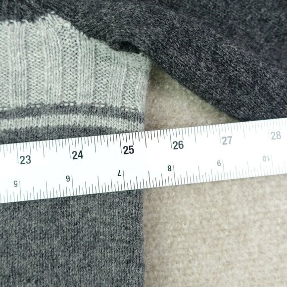 Eddie Bauer Men's XL Cotton  Mock Turtleneck Striped Gray Sweater - Picture 4 of 5